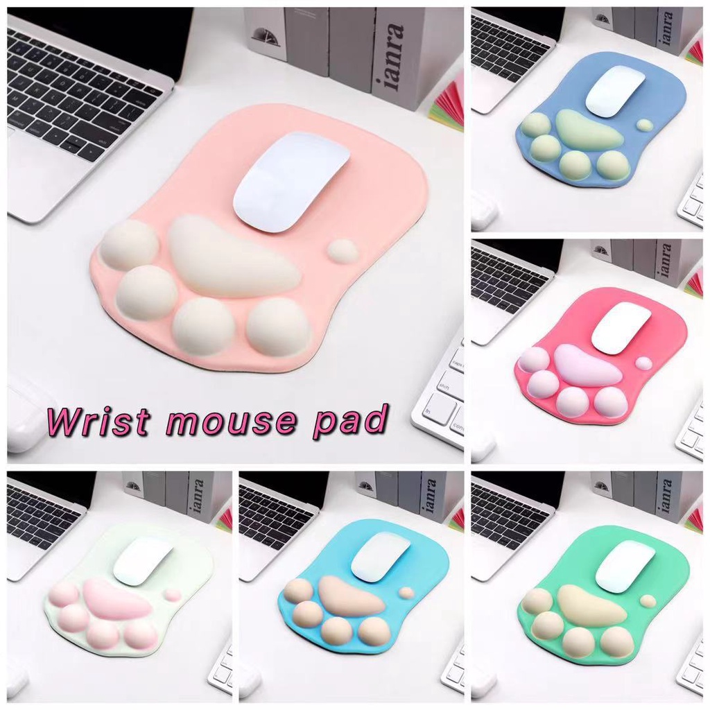 Dễ Thương Miếng Lót Chuột Silicon Hình Bàn Tay Mèo