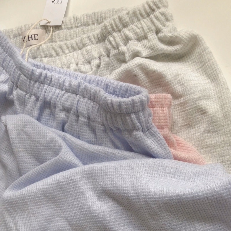 Quần ngủ, quần mặc nhà nữ dáng suông thun cotton - tone pastel hi@ashe.room | BigBuy360 - bigbuy360.vn