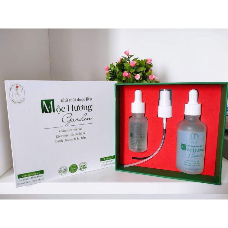Bộ Xịt khử mùi và Serum giảm thâm Nách Chân Thanh Mộc Hương (Mẫu mới, xịt 50 ml, Serum 20 ml)