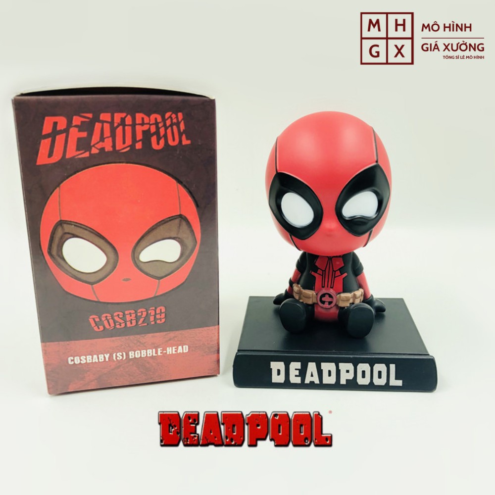 Mô Hình Deadpool Siêu Nhân DC lắc đầu chibi dễ thương ngỗ nghĩnh - Quà tặng , bầy bàn , bầy taplo