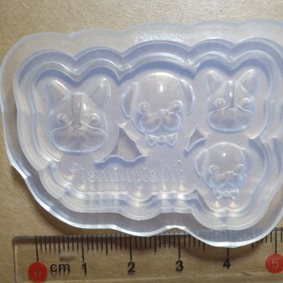 Khuôn silicon chú chó và khúc xương cute