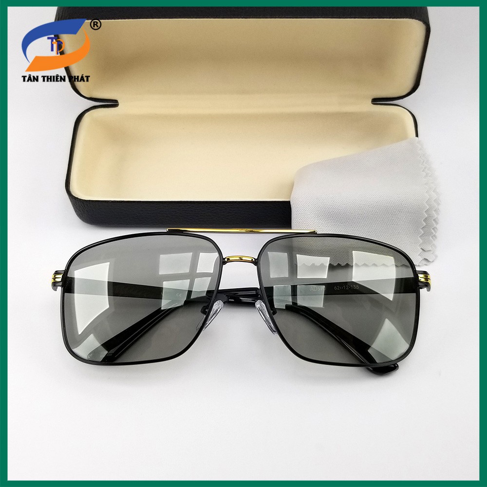 Mắt kính mát nam đổi màu đi ngày và đêm 570DM - Kính mát tròng kính trong suốt, chống tia UV, form ôm mặt | BigBuy360 - bigbuy360.vn