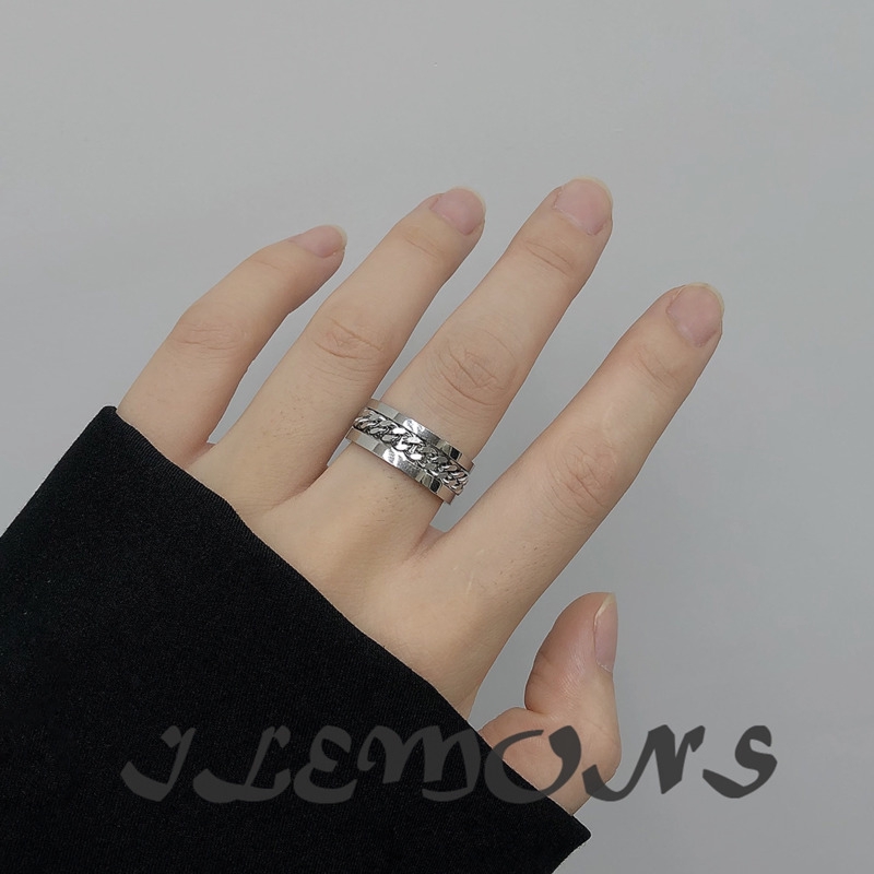 Nhẫn đeo tay bằng thép không gỉ thời trang cá tính cho cặp đôi