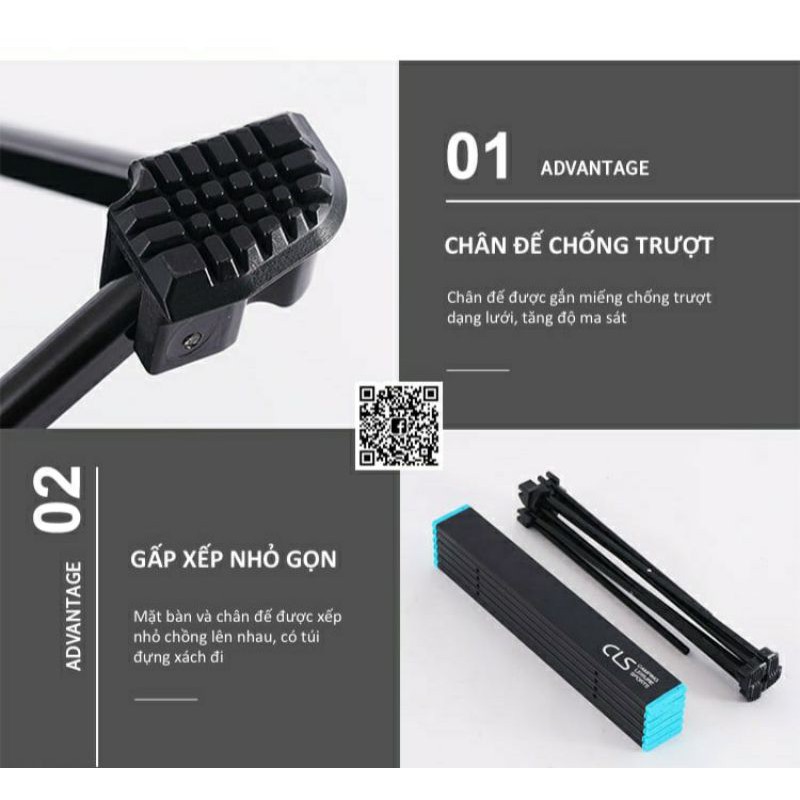 Bàn nhôm CLS gấp gọn cắm trại,dã ngoại, leo núi