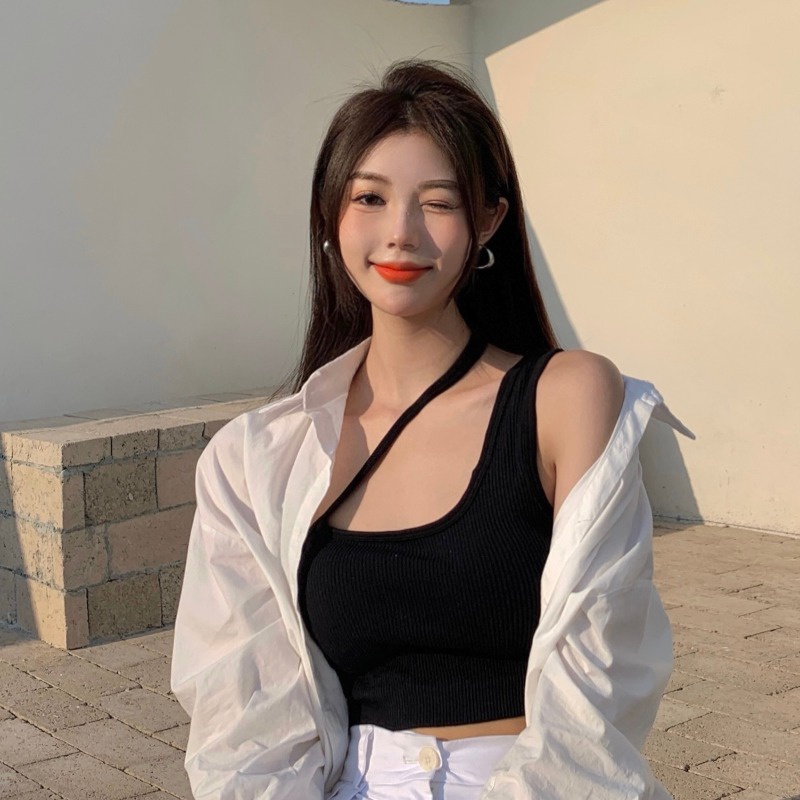 Áo croptop LEVAO có mút đệm gợi cảm thời trang cho nữ