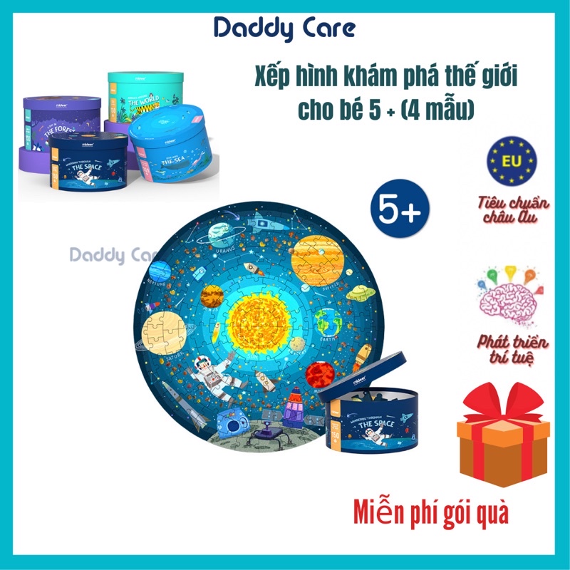 Bộ xếp hình cho bé Mideer Round Puzzle, Đồ chơi trẻ em thông minh từ 5,6,7,8,9,10 tuổi