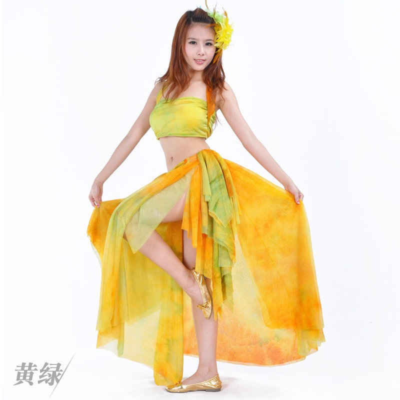 Bộ Trang Phục Múa Bụng Có Tai Nhuộm Màu 13