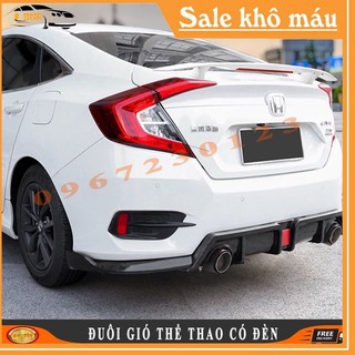 Đuôi Gió Đuôi Cá Thể Thao Cho Xe HONDA CIVIC 2008-2021 Hàng Mộc Chưa Sơn