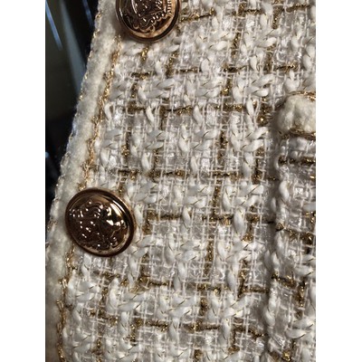 Áo ghi lê dạ tweed áo dạ cộc tay ulzzang A355