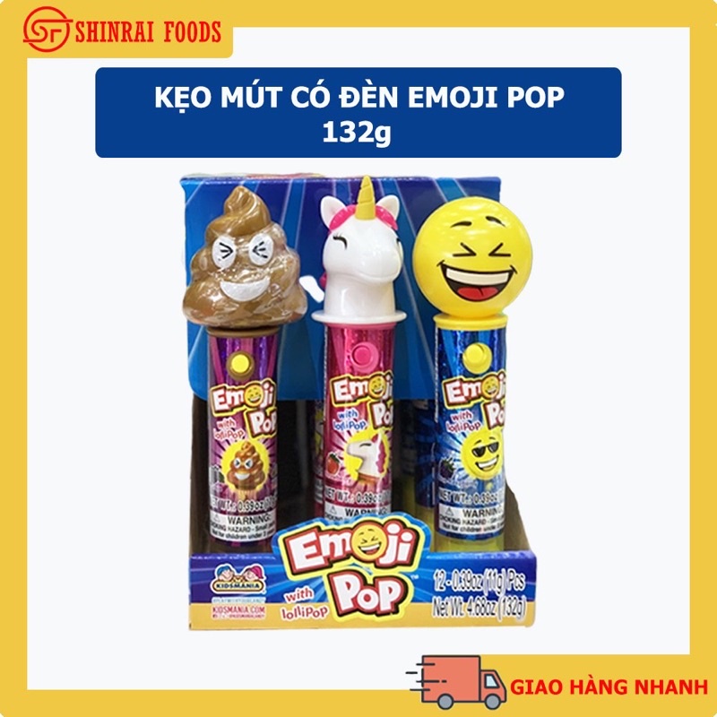 Kẹo Emoji Pop có đèn hình ngộ nghĩnh