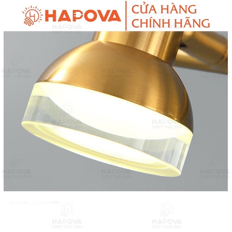 Đèn soi tranh, đèn chiếu tranh 1 quả mạ vàng HAPOVA XAKIA 7412/1