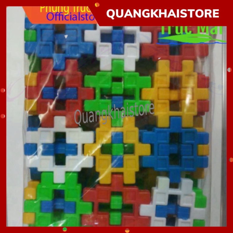 Bộ lego lắp ghép xếp hình đa năng 1Kg 55 cặp 110 chi tiết Nhựa an toàn không mùi made in Vietnam