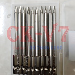 Mũi vít hoa thị có lỗ T20 chuôi lục giác(loại tốt)