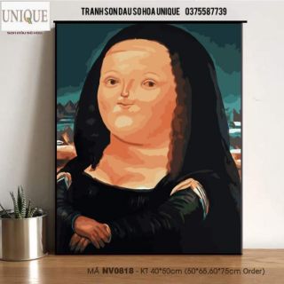 (Khung dày 2.5cm) Tranh sơn dầu số hóa mã Nv0818 size 40x50 cm tranh đã căng khung và đầy đủ phụ kiện