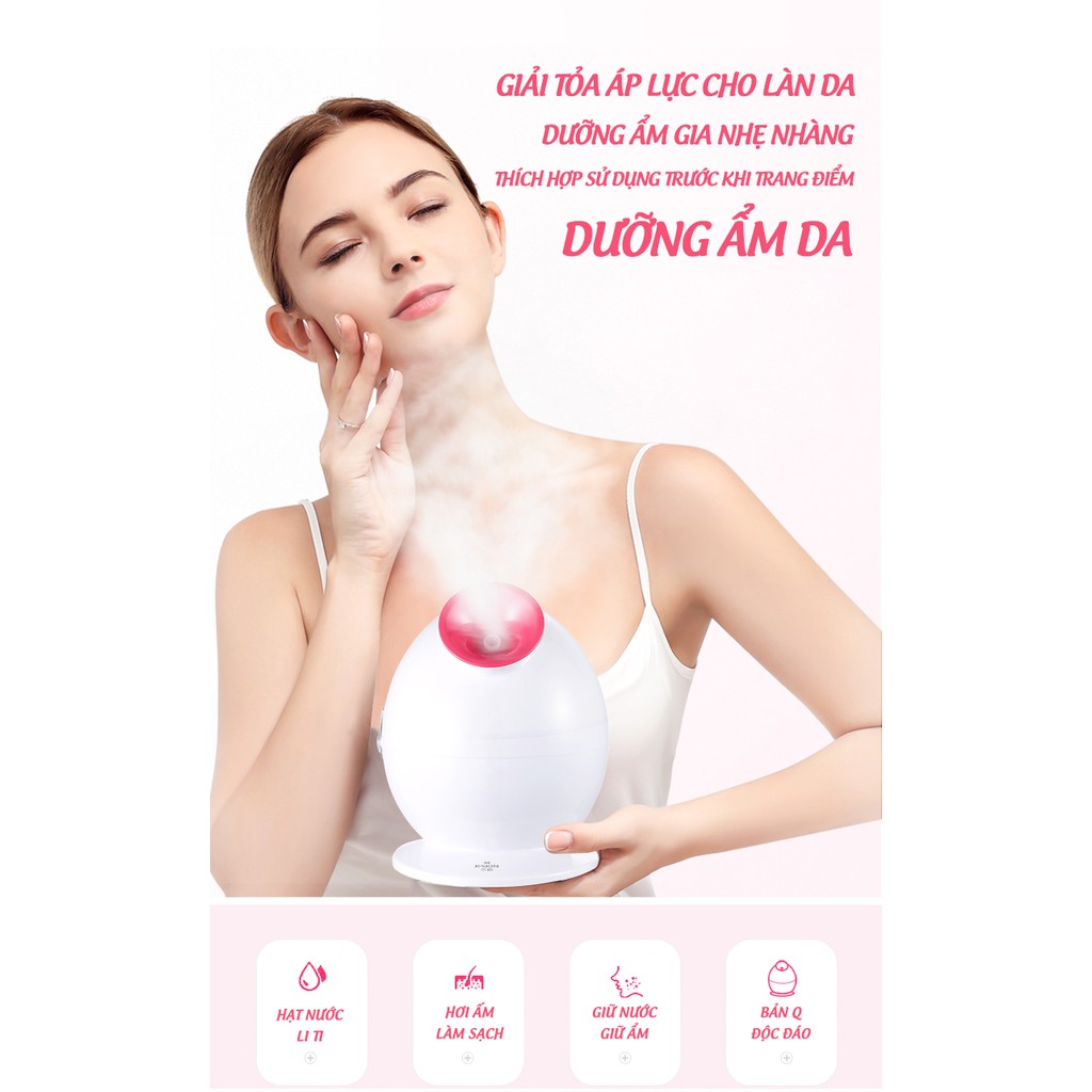 Máy xông hơi mặt giữ ẩm KSKIN KD233. Dưỡng ẩm da, hấp thu dưỡng chất nhanh, loại bỏ dầu