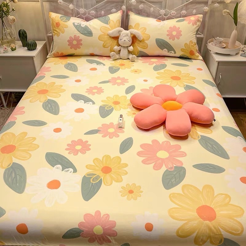 Bộ ga giường Cotton 100% LIDACO CT100 mẫu mã mới phong cách Hàn Quốc bao mọi kích thước nệm