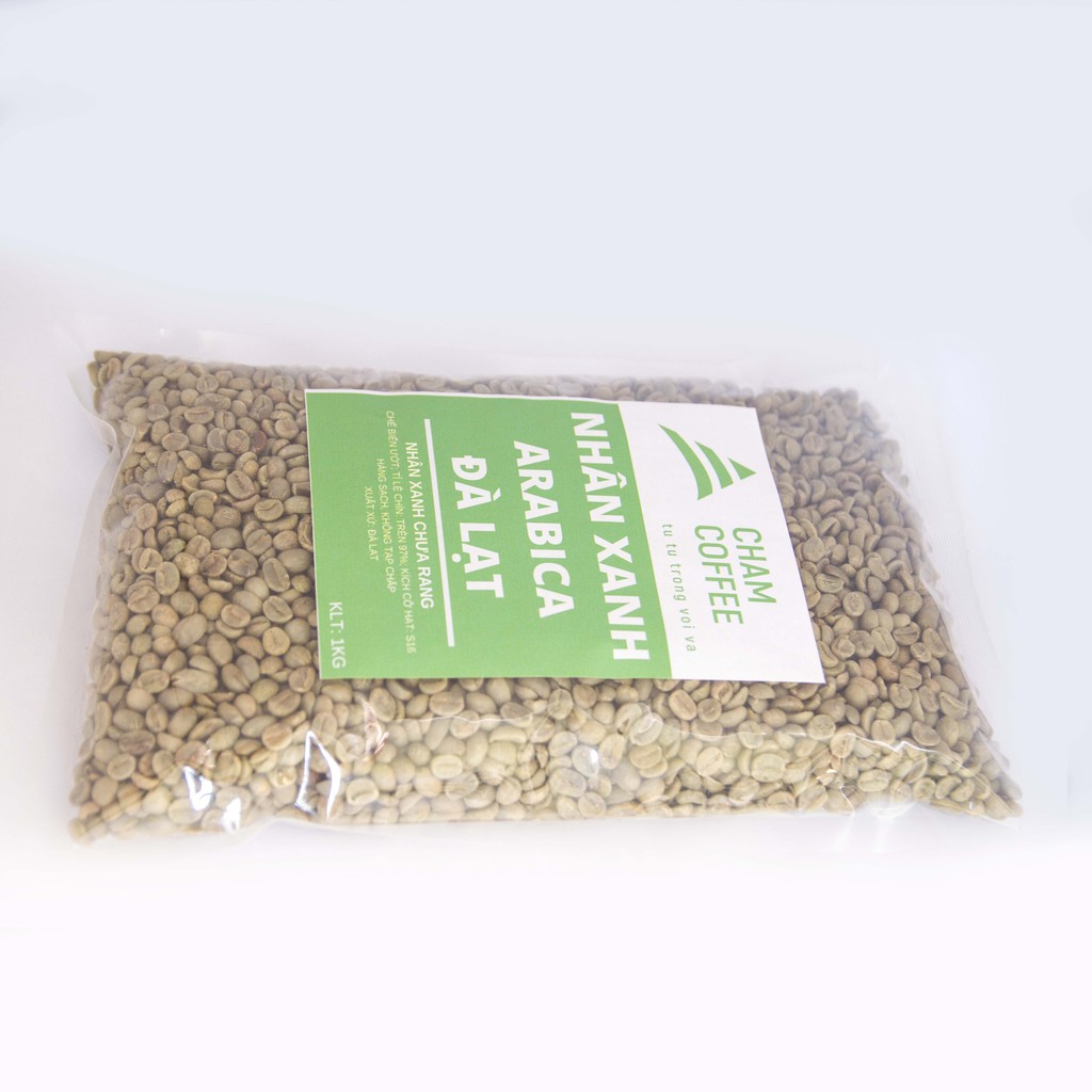 1kg cà phê nhân xanh Arabica Đà Lạt S16 chưa rang