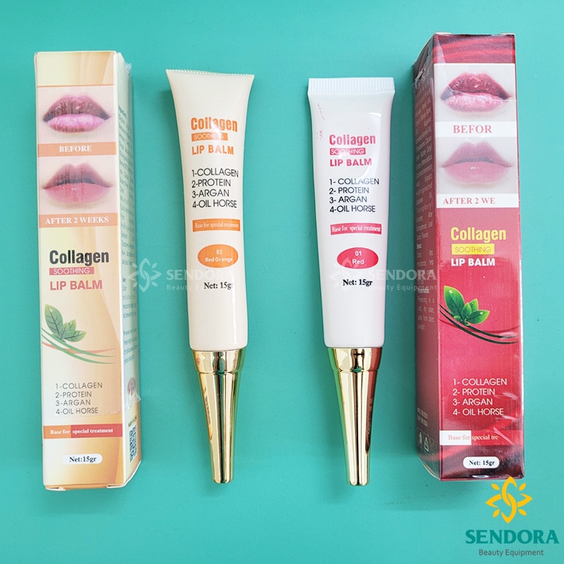 Dưỡng kích màu môi Collagen Lip Balm, son dưỡng có màu sau phun xăm thẩm mỹ