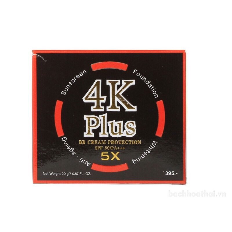 Kem nền chốnǥ nắng trắng da 4K Plus 5X BB Cream Protection SPF 50 PA+++ Thái Lan