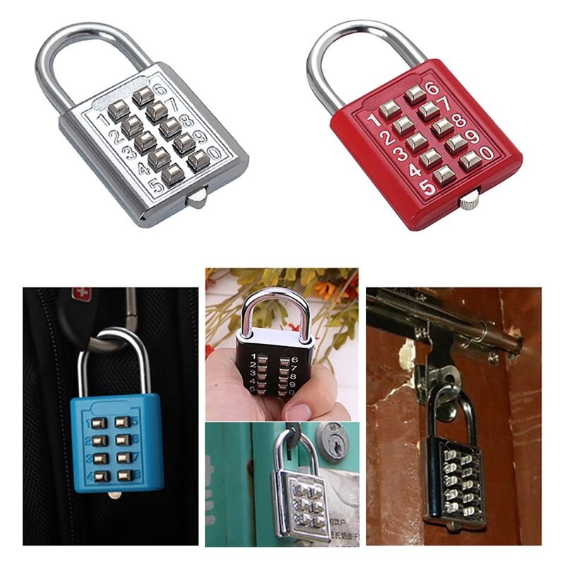 Ổ Khóa Bấm Mã Số Không Cần Chìa Ổ Khóa Thông Minh Dùng Cho Khóa Tủ Locker Khóa Nhà Tiện Dụng Nhiều Màu Bền Đẹp