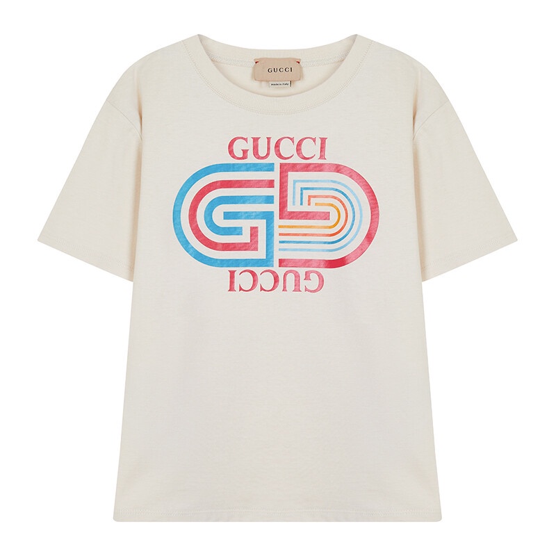 Off-white Áo Thun cotton Ngắn Tay Cổ Tròn In logo Gucci Phong Cách vintage