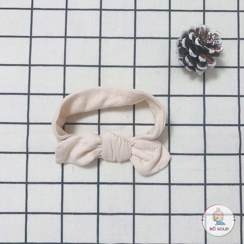 Turban bé gái Cookie màu xinh xắn, chất cotton tăm mềm mịn.