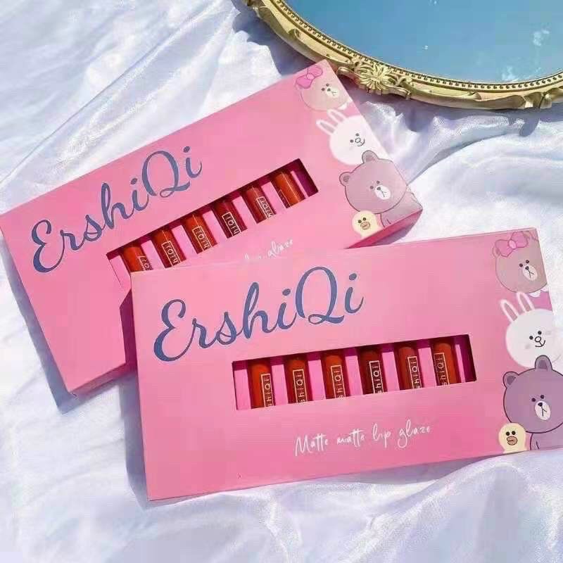 Sét Son kem 10 cây LIPGLOSS  Ershiqui nội địa Trung