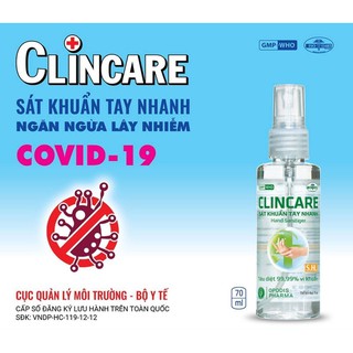 Nước Rửa Tay Khô Clincare S.H 70ml