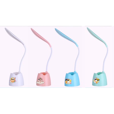 Đèn bàn Led bé đào DBL16 cute kèm ống cắm bút  ( có thể đỡ điện thoại )  hoạt hình dễ thương idol thần tượng