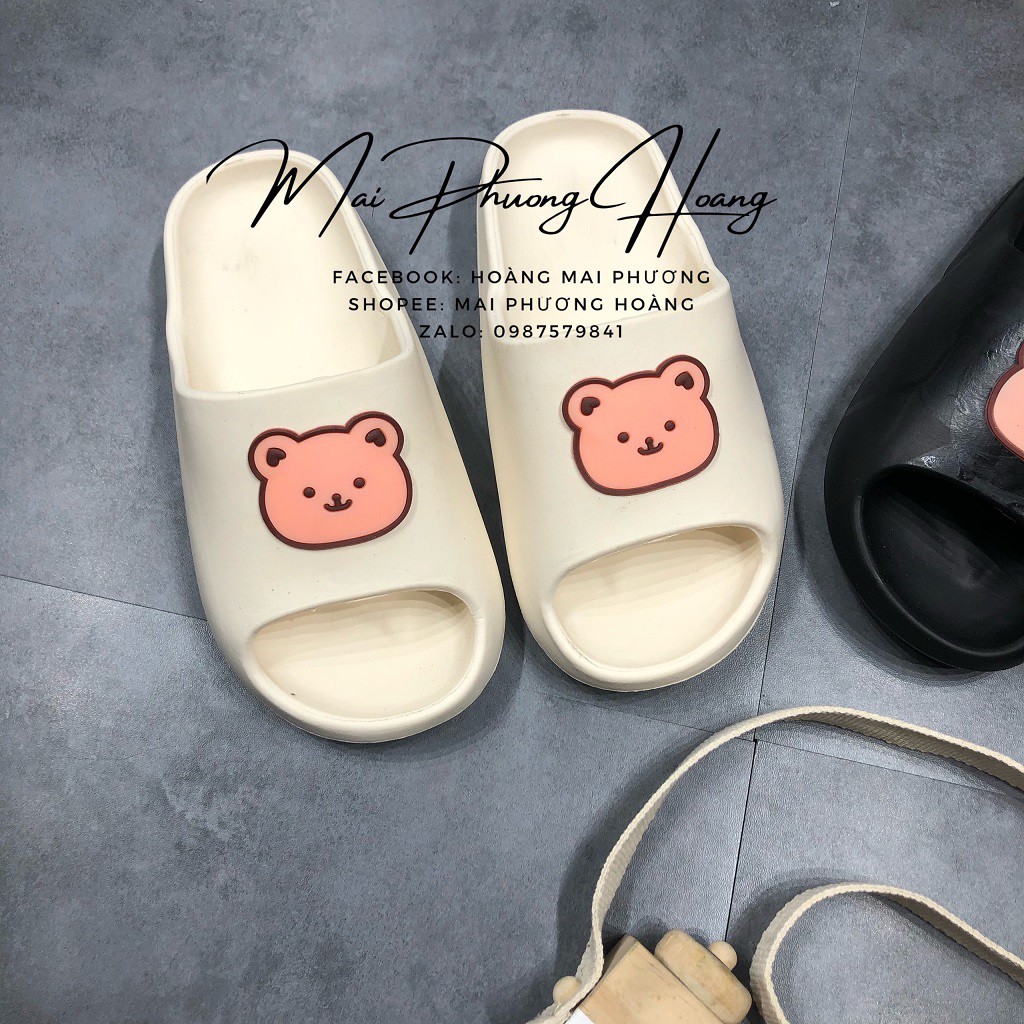 Dép bánh mì Gấu cute siêu nhẹ chống trượt hottrend 2021. M01