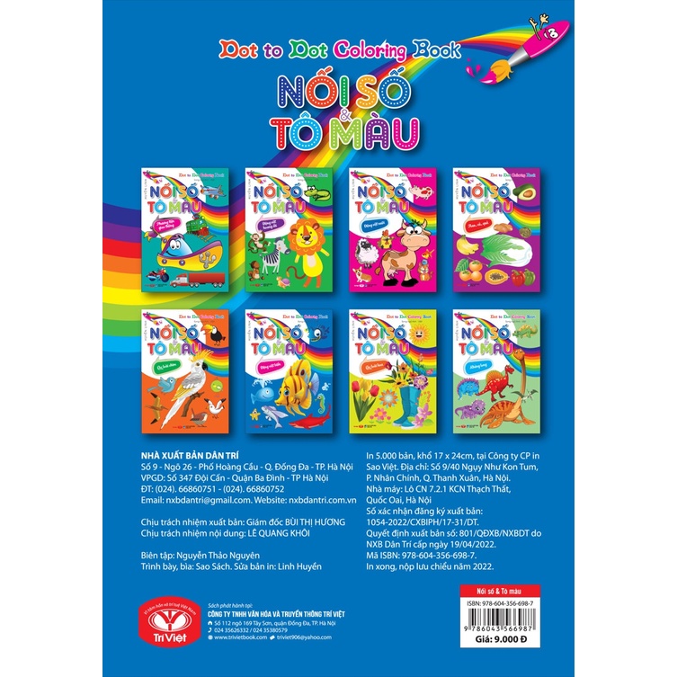 Sách Dot To Dot Coloring Book - Nối Số & Tô Màu - Động Vật Biển