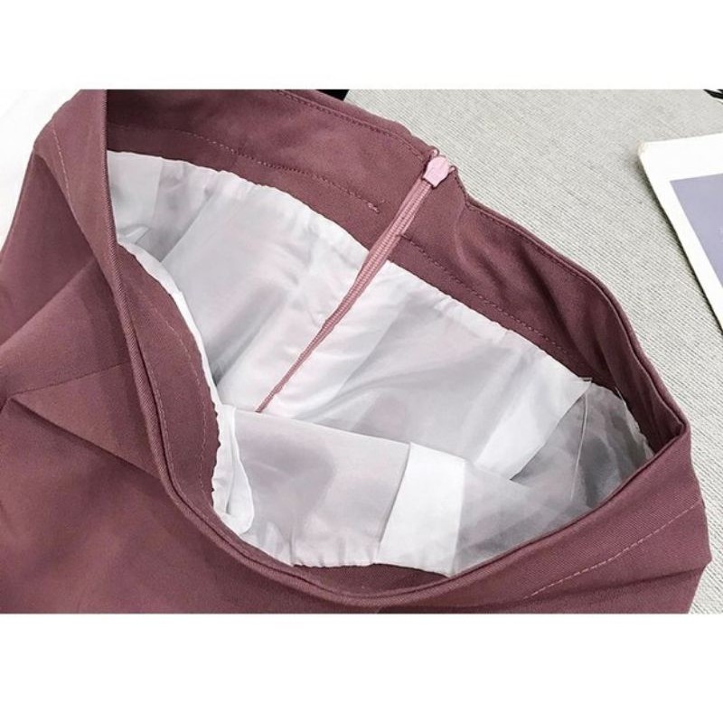 Chân váy màu hồng đậm chữ A lưng cao Jameela | BigBuy360 - bigbuy360.vn