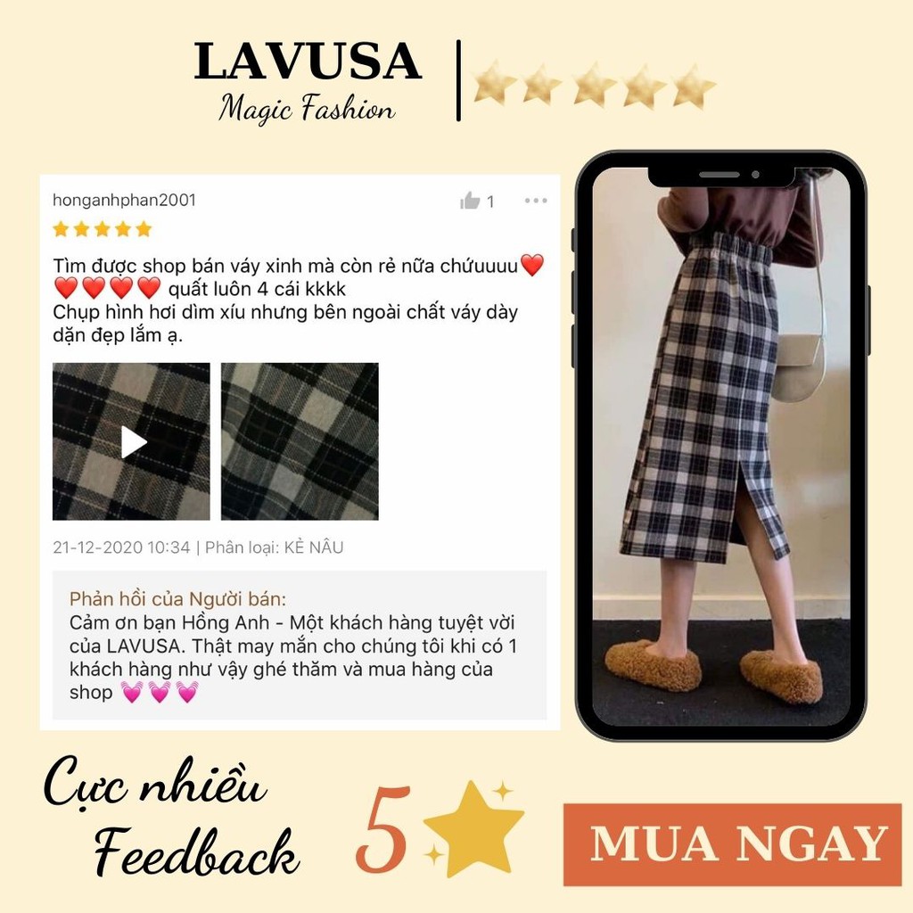 Chân Váy Dài 💖 𝘍𝘳𝘦𝘦𝘴𝘩𝘪𝘱 💖 Chân Váy Dạ Kẻ Ulzzang Dáng Dài Xinh Xắn Dễ Thương LAVUSA ( Ảnh Thật / Sẵn / Video ) CV12 | BigBuy360 - bigbuy360.vn