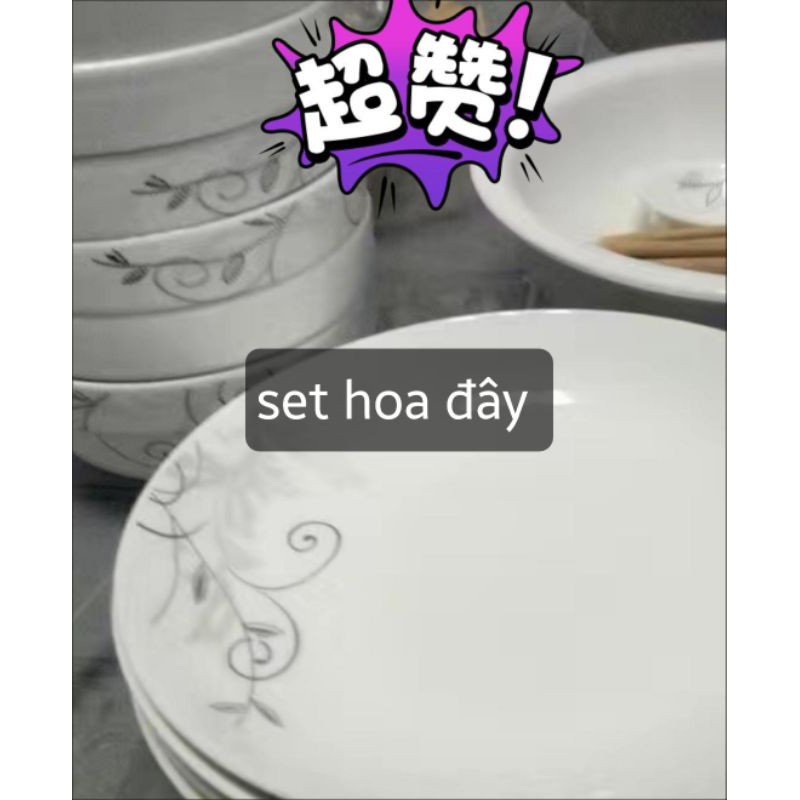 Bộ 18 món set bát - đũa - đĩa - muôi dễ thương