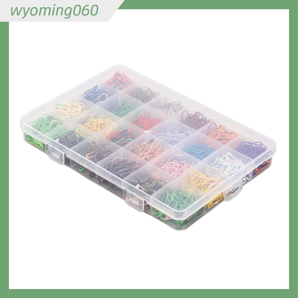 Wyoming060 24 màu Ghim hình bầu dục 1200PCS an toàn bằng sắt thẻ ghim cho Chăn quần áo