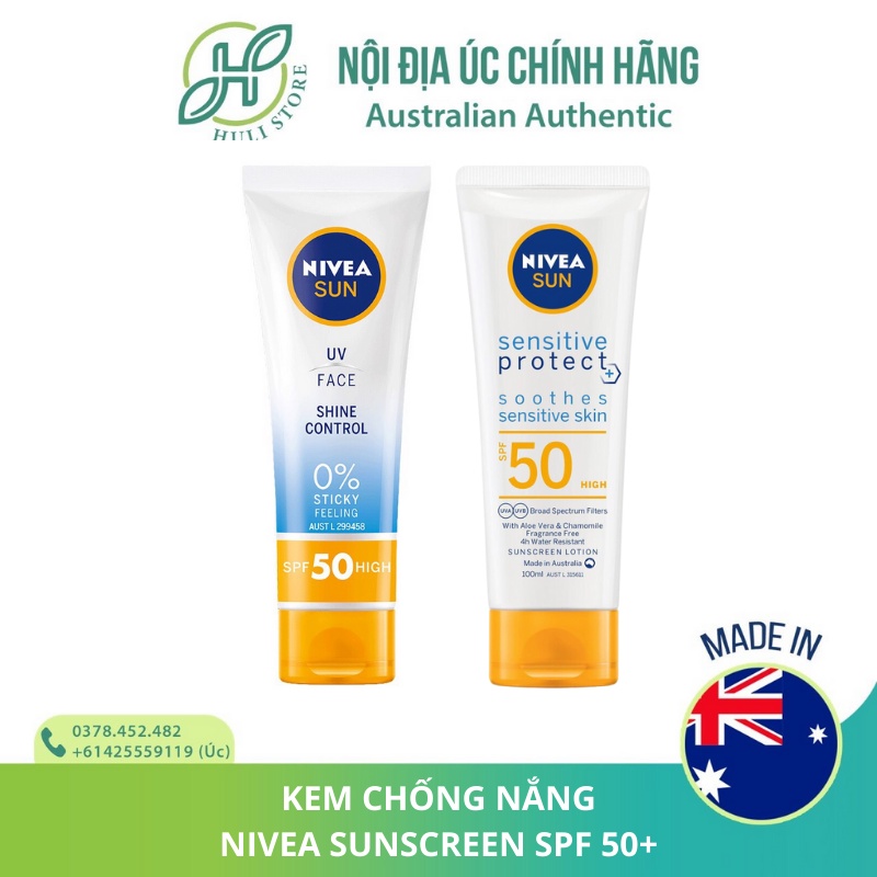 Kem chống nắng cho da dầu và nhạy cảm Nivea Shine Control / Sensitive Protect