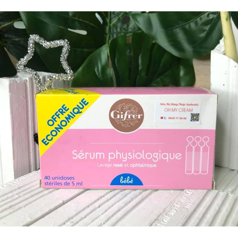 NƯỚC MUỐI SINH LÝ LÕI HỒNG GIFRER PHYSIODOSE  PHÁP