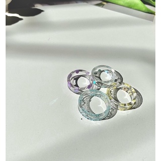 nhẫn nhựa resin đủ màu