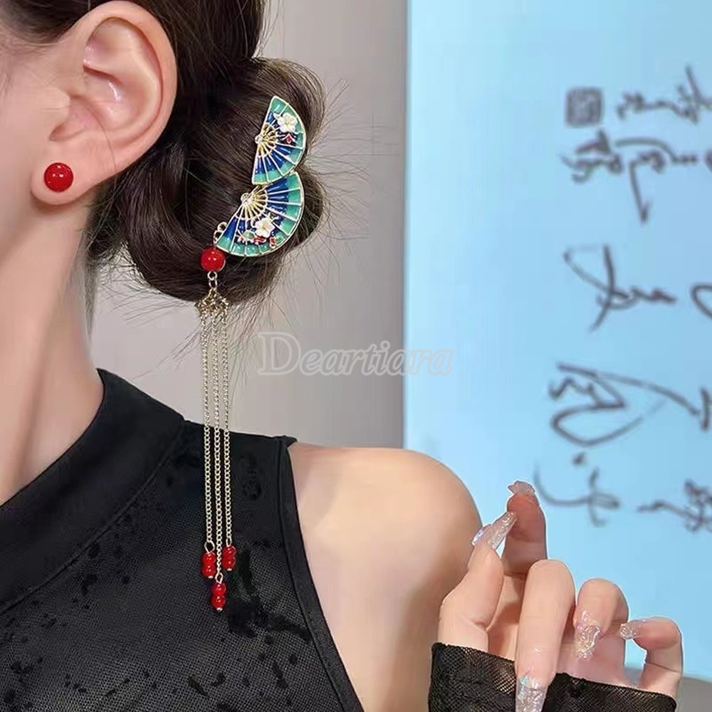 Mới Lược Cài Tóc Phối Tua Rua Phong Cách Cổ Điển Thanh Lịch Dành Cho Nữ