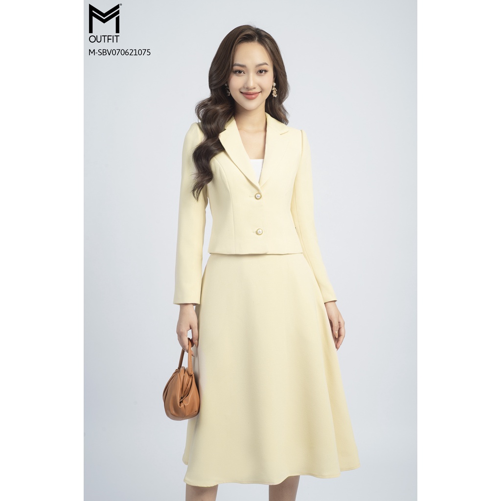 Set tay dài, cổ vest MMOutfit M-SBV070621075