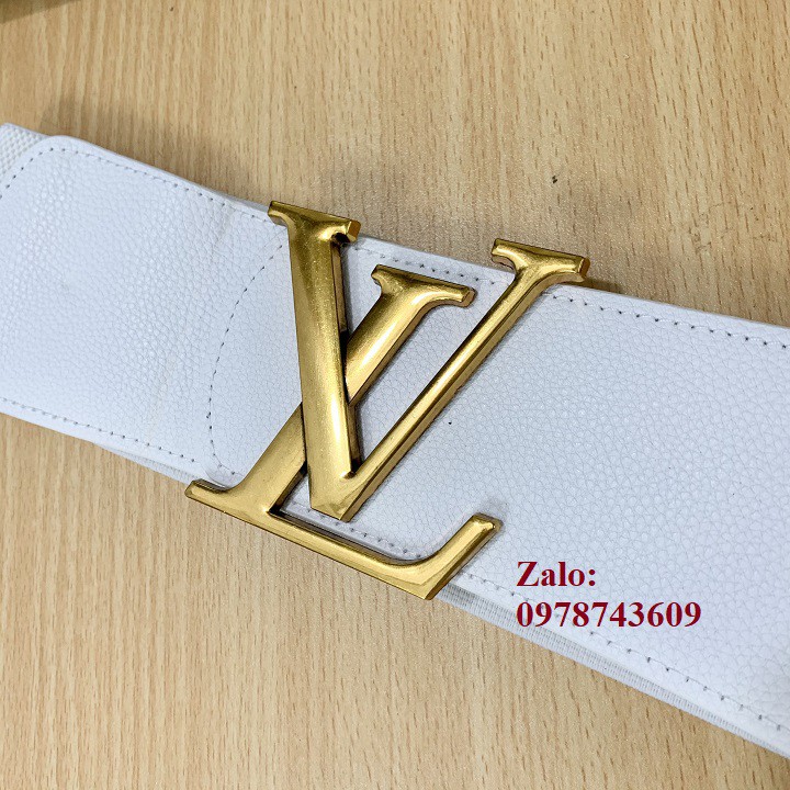 Đai váy nịt đầm trắng bản siêu to 7.5cm