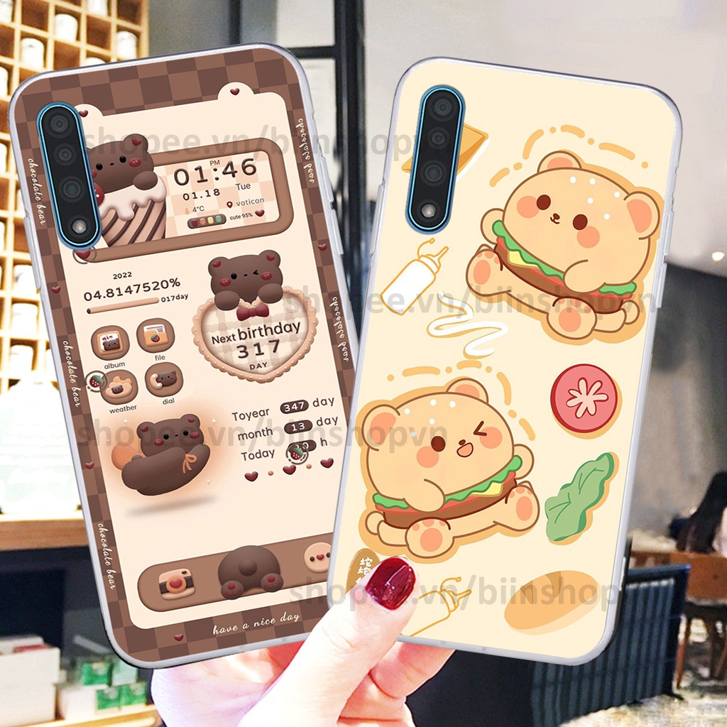 Ốp Vsmart Live in hình gấu chocolate kẹo ngọt siêu đẹp siêu xinh