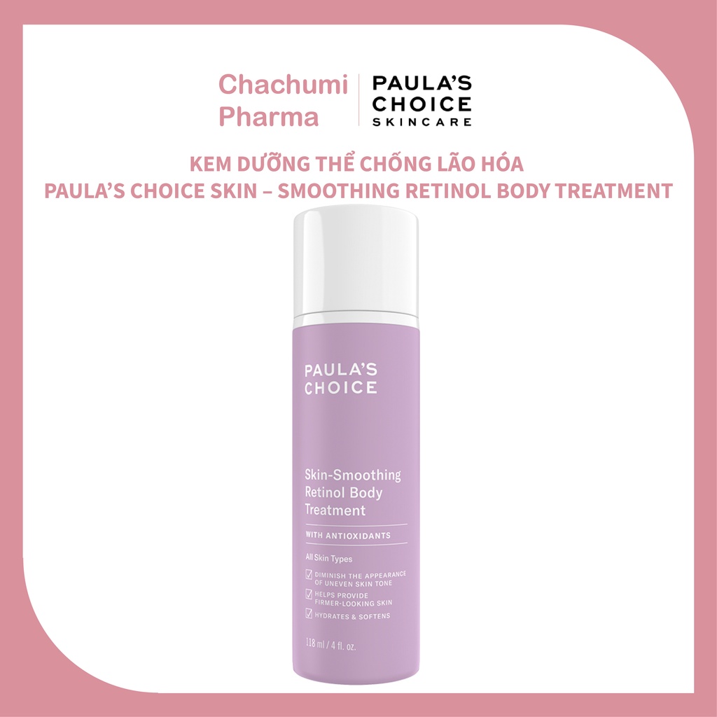 Kem dưỡng thể chống lão hóa làm săn chắc da Paula's Choice Skin - Smoothing Retinol Body Treatment 118ml