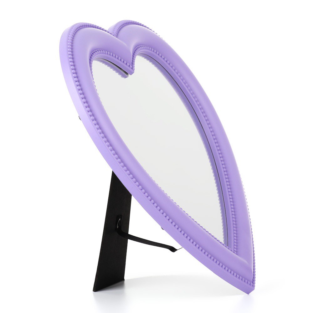 MIHAN1 Portable Makeup Mirror Cute Handheld Cosmetic Mirror Gift Women/Girls Desktop Wall hanging Heart Shaped