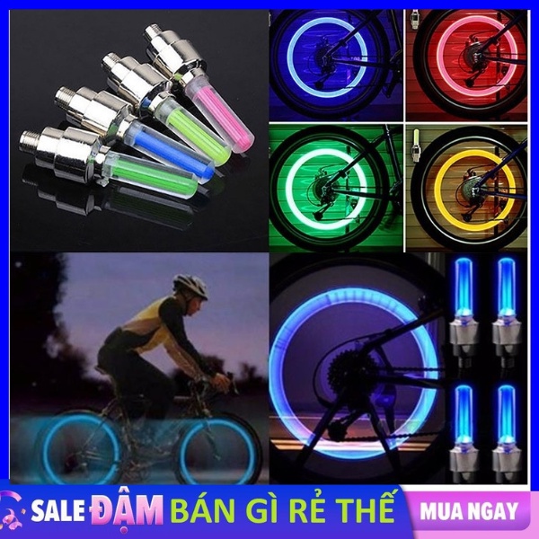 Phụ kiện bộ 2 đèn LED gắn van bơm lốp xe đạp tiện dụng nthinhuy01