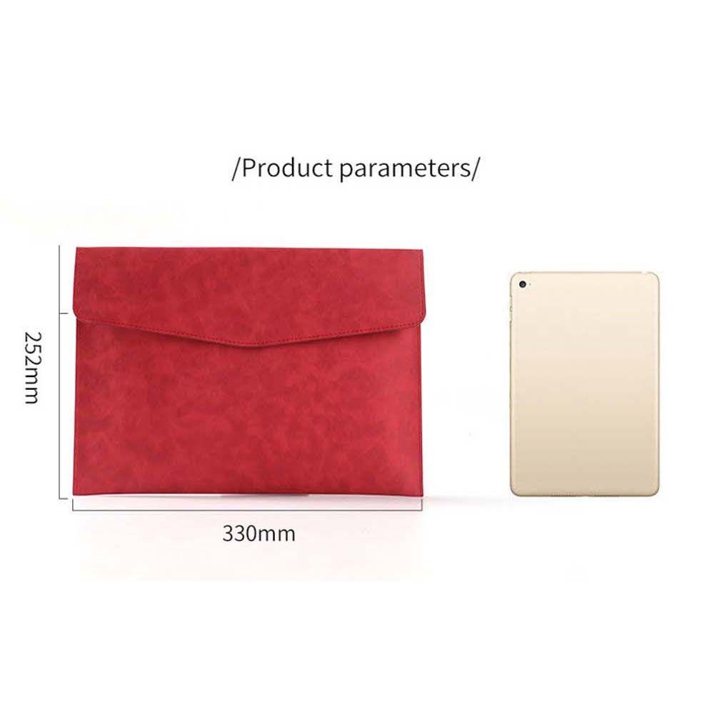 AUGUSTINA Túi Da PU Đựng Laptop / Máy Tính Bảng Cỡ Lớn Phối Nút Chất Lượng Cao