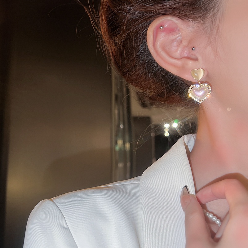 Bông Tai Mạ Bạc 925 Đính Đá Và Ngọc Trai Phong Cách Hàn Quốc 2022