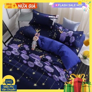 Bộ ga gối drap báo hồng 1m2x2m cotton m37582o