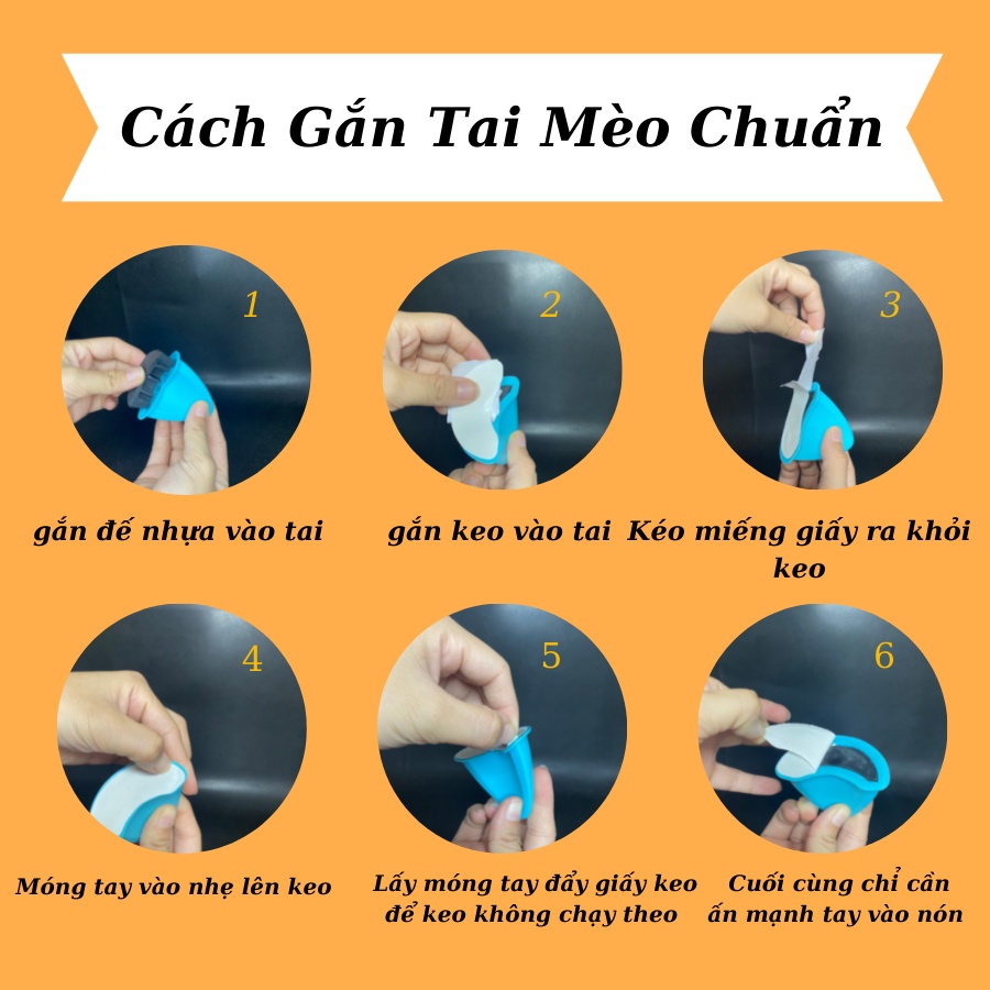 tai Mèo Gắn Mũ Bảo Hiểm Siêu Cute, Tai Mèo Trang trí Nón Bảo Hiểm Có Nhiều Màu Sắc Lựa Chọn Chất Liệu Nhựa CUTE CAT