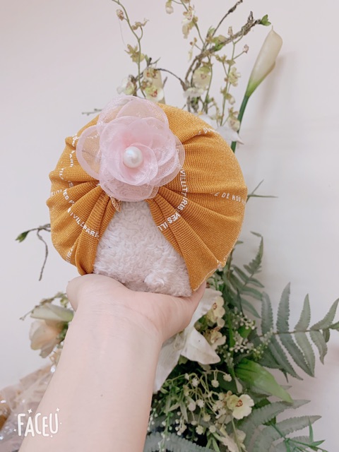 Turban nhũ vàng độc đáo ko ngứa đấu bé